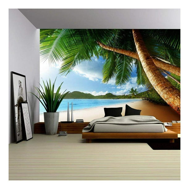 36"x48" Wall Mural Tropical Landscape Seychelles Paradise 